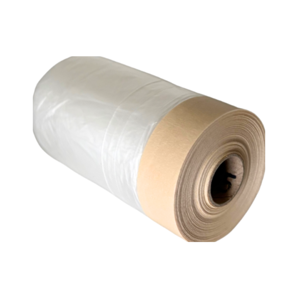 Plastikafdækning med tape