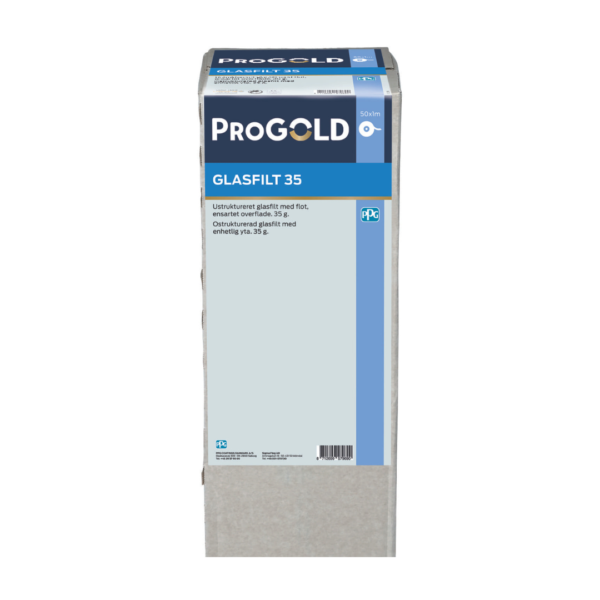 PRO GOLD ugrundet glasfilt 35 gr. 50 m
