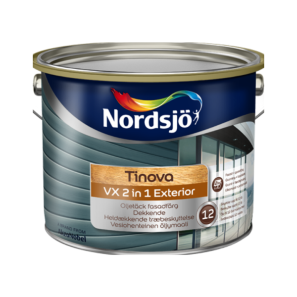 Tilbud Tinova 2 in 1 - heldækkende træbeskyttelse Specialudviklet vand/olie